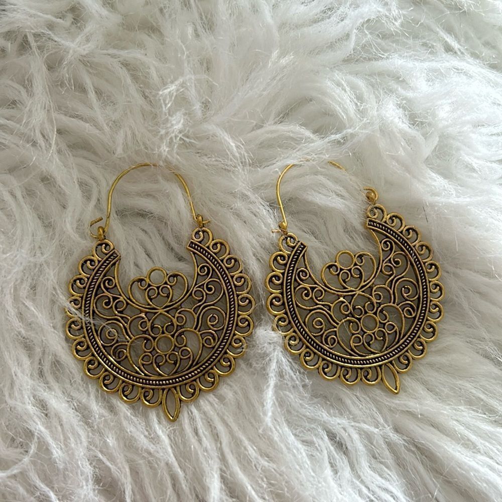 Gold hoop earrings
